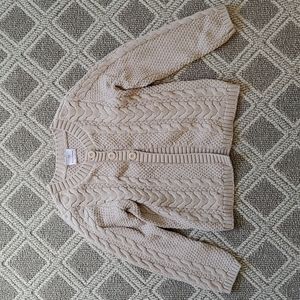 Hanna Andersson oatmeal cardigan, size 6-7